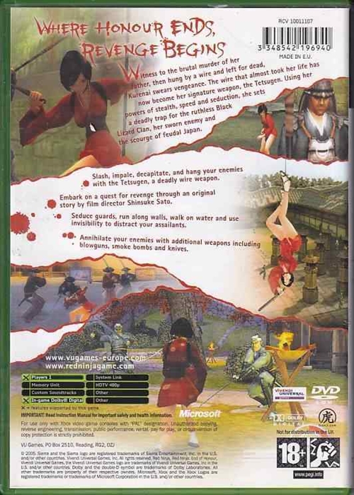 Red Ninja End of Honour - XBOX (B Grade) (Genbrug)